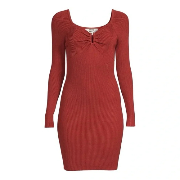 Madden NYC Sweater Dress with Long Sleeves - Picture 1 of 7